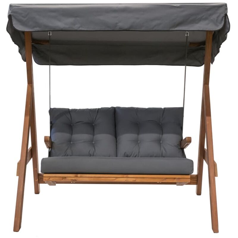 Westmann Balançoire hollywoodienne en bois Sia 2400 grise 236x120x190 cm