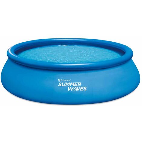 Summer Waves – Piscine ronde gonflable 457 x 107 cm – Capacité 12.265L – Montage rapide – Bâche en PVC et polyester 3 couches