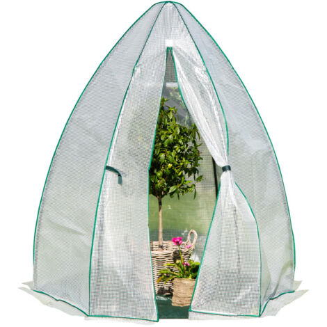 Westmann – Tente d'hivernage et serre en film plastique 160x160x183 cm – Structure en acier – Protection contre gel et UV – Montage rapide en 1h (1/4)
