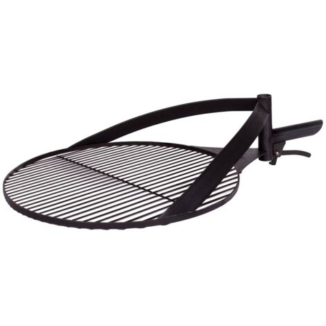 Grille de cuisson en acier naturel pour braséro, 60cm, avec poignée, CookKing, 121205