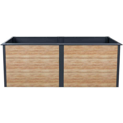 Westmann Métal Lit surélevé Primus-Multi XL Protection anti-limaces incluse Aspect bois/anthracite 200x100x77 cm (1/5)
