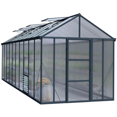 Serre de jardin 14.28m² gris anthracite - Palram - 702210 (1/5)