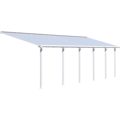 Palram – Abri de terrasse en aluminium 295x860x305 cm – Résistance au vent 120 km/h – Panneaux en polycarbonate – Inclinaison de toit réglable 15-23° (1/5)