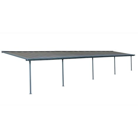 Palram - Canopia abri de terrasse aluminium Feria Anthracite 295x1220x305 cm