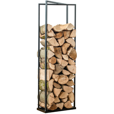 Westmann Stahl Étagère à bois Xavier Noir 40x20x120 cm (1/5)
