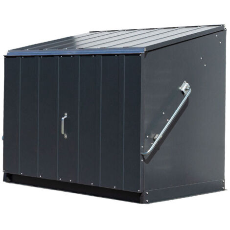 Boîte à outils en métal Stowaway – Acier galvanisé résistant aux intempéries – Dimensions 88x136x112 cm – Montage facile avec pièces prémontées – Trimetals