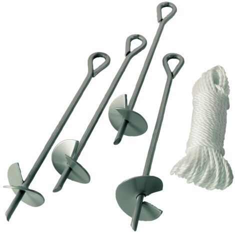 Shelter Logic Ancres de tempête en aluminium 38 cm Argent 4 (1/3)