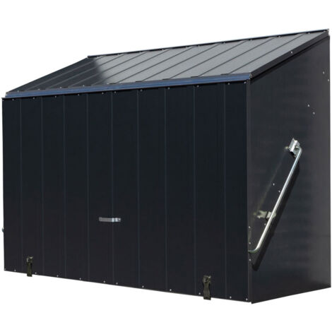 Coffre à outils en métal pour garage à vélos – Acier galvanisé gainé PVC – Dimensions 76x185x139 cm – Résistant à la corrosion – Trimetals