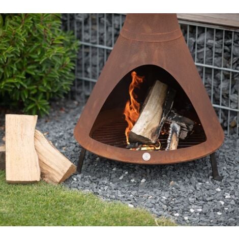 Feu de Jardin Boule XXL, Rouille Naturelle