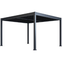 Paragon Outdoor Pergola en aluminium Grand Tuscan 1214 Pergola avec toit à lamelles Anthracite 370x433x256 cm