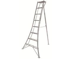 Échelle de jardin aluminium 3 montants – Hauteur 243 cm – Marches antidérapantes – Charge maximale 150 kg – Pour travaux en extérieur – Niwaki