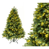 Evergreen Sapin de Noël artificiel Vermont épicéa LED incluses Vert 180 cm