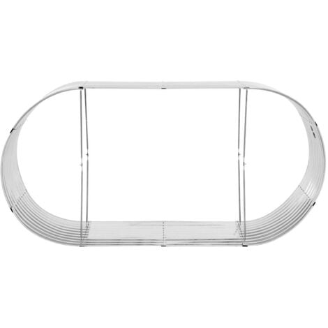 Jardinière surélevée - ovale - 202 x 100 x 78 cm - Acier Jardinière en métal Jardinière acier