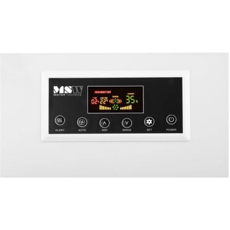 Déshumidificateur D'Air Professionnel Chantier Portable Électrique 50 l/j LED