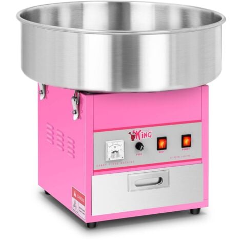 Machine À Barbe À Papa Professionnelle Cuve 52 Cm 1200 Watts Cuillère Acier Rose