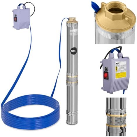 Pompe De Puits Submersible Pompe De Forage Commande 6 m³/h Acier Inoxydable