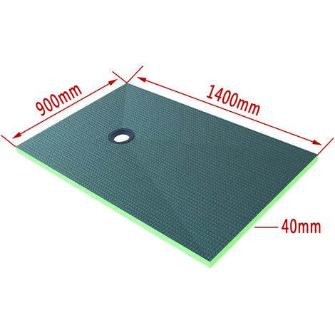 AICA Plato de ducha de XPS con accesorios de desagüe, Tablero de aislamiento impermeable, Panel de construccion, 1400x900x40mm