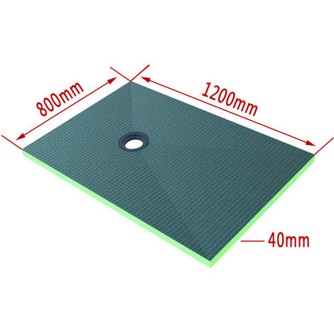 AICA Plato de ducha de XPS, Tablero de aislamiento impermeable, Panel de construccion, 1200x800x40mm