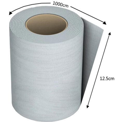 AICA Cinta de sellado de tela impermeable de polipropileno gris, rollo de 12.5x1000cm para conectar paneles de construcción