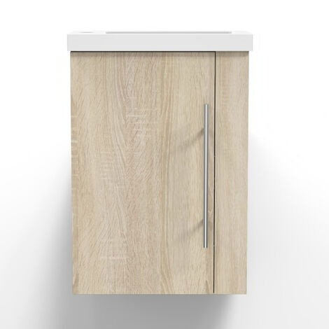 AICA Mueble de baño con lavabo, roble, 44 x 23 x 60 cm (1/5)