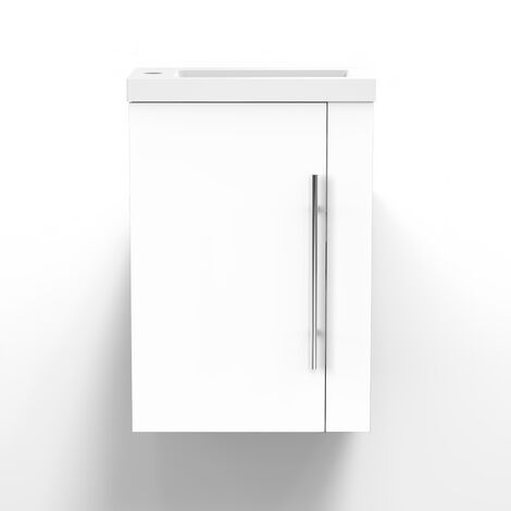 AICA Mueble de baño con lavabo, blanco, 44 x 23 x 60 cm (1/5)