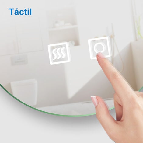 Espejo de Baño Iluminado LED(Brillo LED Envolvente), Sensor Táctil, De –  Aica Sanitarios España