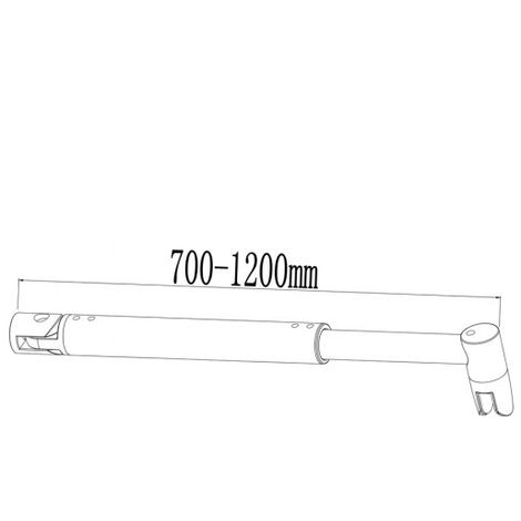 Barra de Soporte Sujección para Mamparas 70-120cm