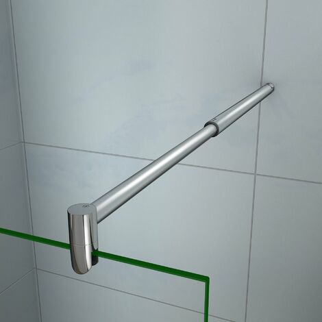 Mamparas de ducha Frontales Puerta fijo Cristal 6mm Antical Barra 70-120cm 65x185cm