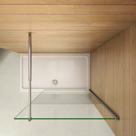 Mamparas de Ducha Pantalla Panel Fijo Mate Parcial 8mm Antical - Barra 70-120cm - 100x200cm