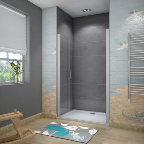Mamparas de Ducha Puerta Abatible Doble 5mm 90x185cm