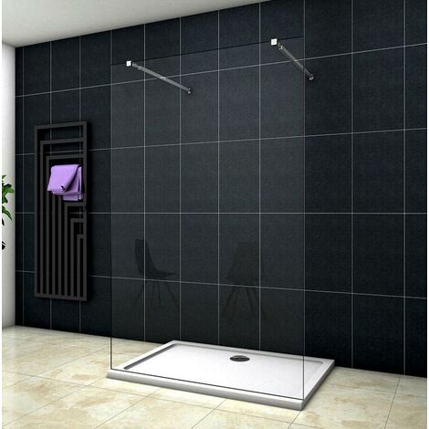 Mamparas de Ducha Pantalla Panel Fijo 8mm Antical - Dos Barras 73-120cm - 157x200 cm (1/5)