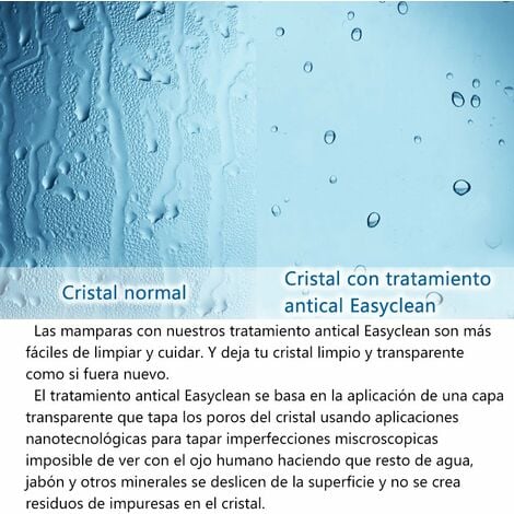 Mamparas de ducha Frontales Puerta fijo Cristal 6mm Antical Barra 50cm 75x195cm
