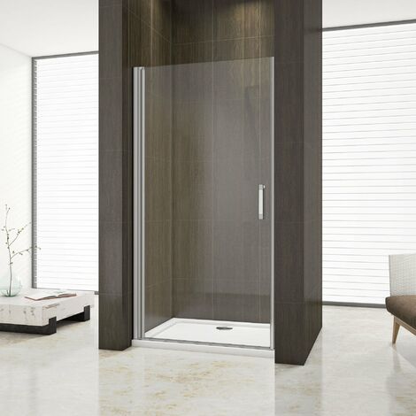 Mamparas de Ducha Puerta Abatible Gris mate 5mm 76x185cm