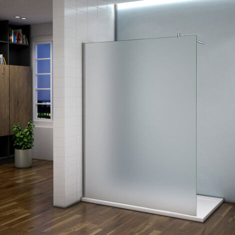Mamparas de Ducha Panel Fijo Cristal esmerilado Antical 8mm - Barra2 90cm  - 120x200cm