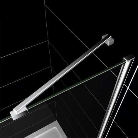 Maison Exclusive - Brazo de soporte para mampara ducha acero inoxidable  70-120 cm