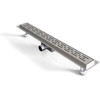 AICA Desagüe Lineal de acero inoxidable 90 cm canaleta, canaleta universal con sifón antiolores, sumidero drenaje para baño