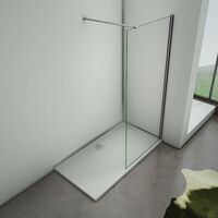 AICA Mampara de ducha 200 CM Varias Barras de Soporte Cristal 8 MM Antical 