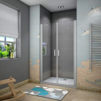 Mamparas de Ducha Puerta Abatible Doble 5mm 90x185cm
