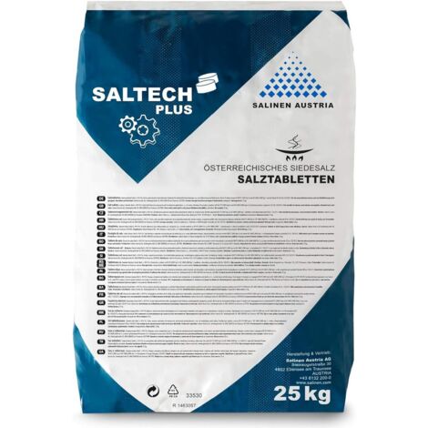 25kg Sack Salztabletten für Wasserenthärtung, Regeneriersalz, Enthärtersalz
