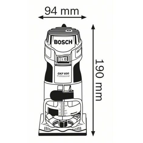 Bosch Kantenfräse GKF 600 im Handwerkerkoffer 060160A100