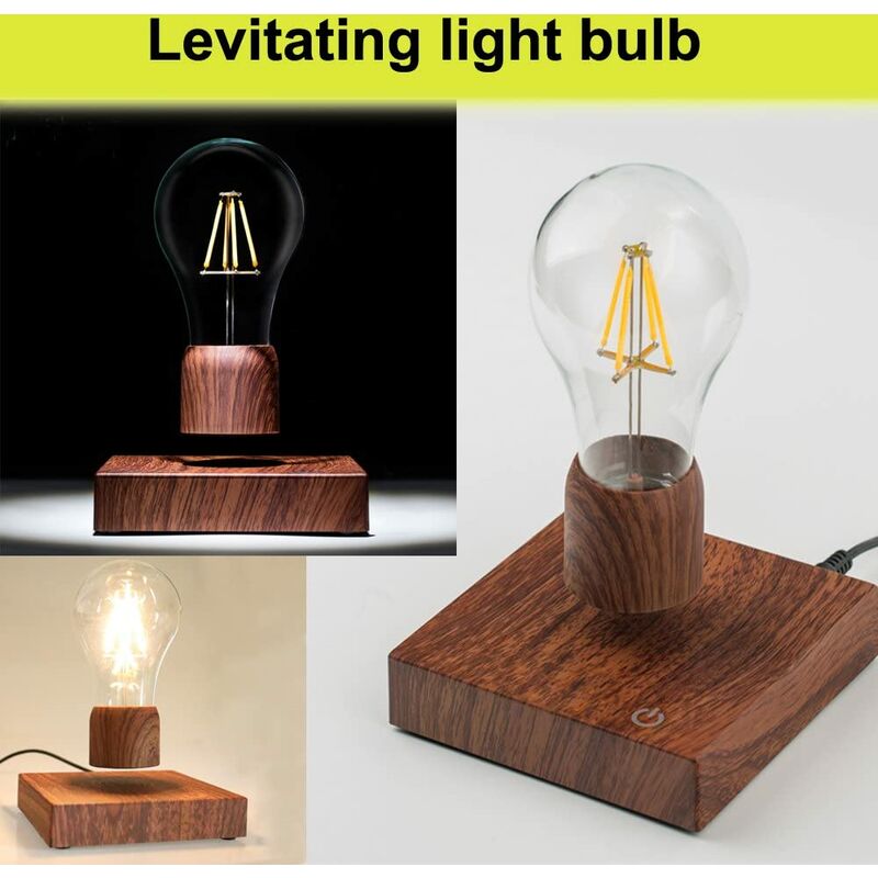 Lámpara de escritorio magnética de levitación inalámbrica bombilla LED regalos únicos, decoración de habitación, luz nocturna, decoración de oficina en casa, juguetes tecnológicos