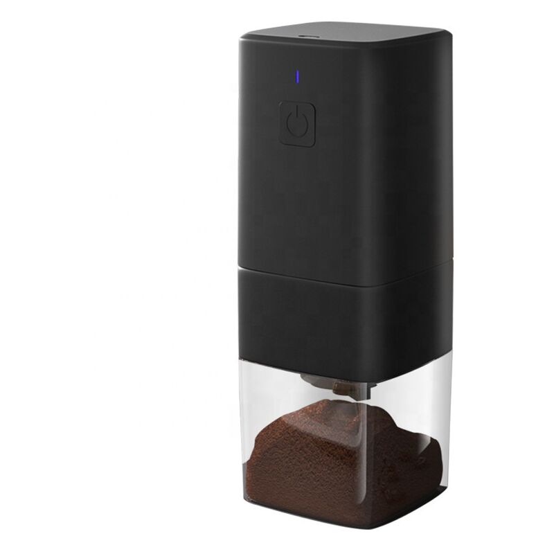 Molinillo de café eléctrico portátil, molinillo de café cuadrado pequeño con múltiples ajustes de molido, molinillo de café recargable por USB con cepillo para granos de café, especias, nueces