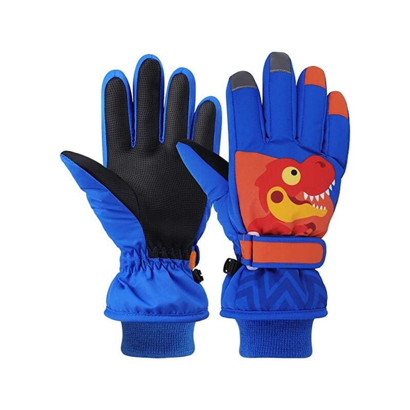 Guantes de esquí para niños, guantes de esquí para niños y niñas, cálidos guantes de invierno, resistentes al viento, transpirables, para snowboard, ciclismo, equitación, patinaje, niños, niñas de 4 a 6 años