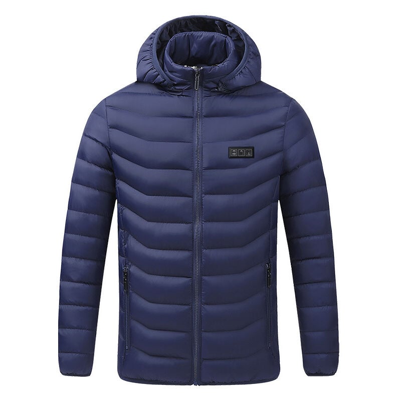 Chaqueta con calefacción para hombres y mujeres, chaqueta con calefacción eléctrica Chaqueta con calefacción por USB Ropa con calefacción eléctrica Abrigo ligero de invierno Chaqueta con capucha Chaqueta con capucha (batería)