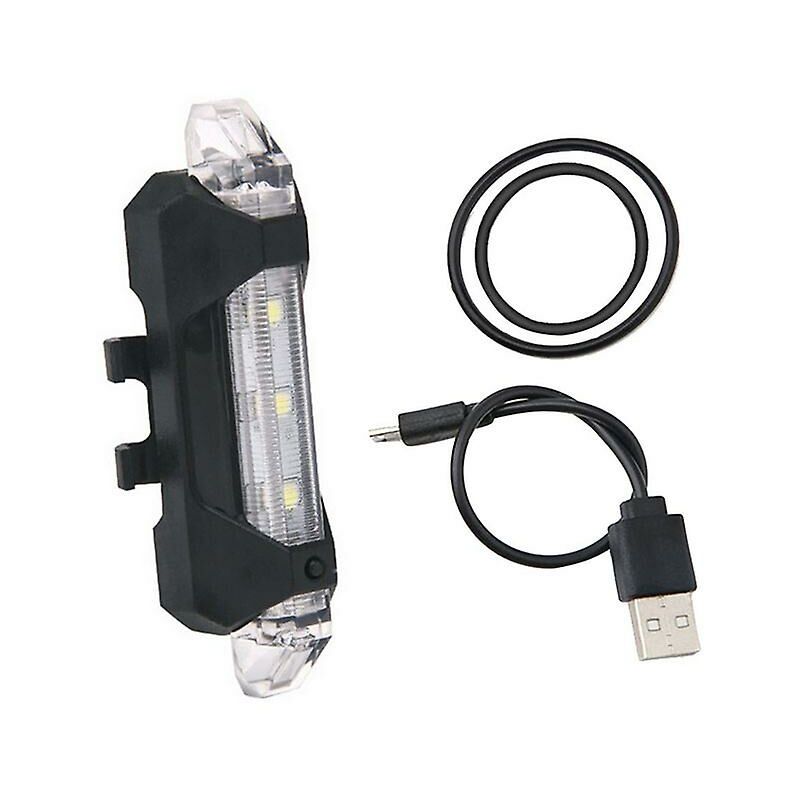 Uds. Luz trasera de bicicleta Led Usb recargable advertencia de seguridad de bicicleta de montaña luces intermitentes delanteras y traseras accesorios de conducción nocturna (918 # blanco)