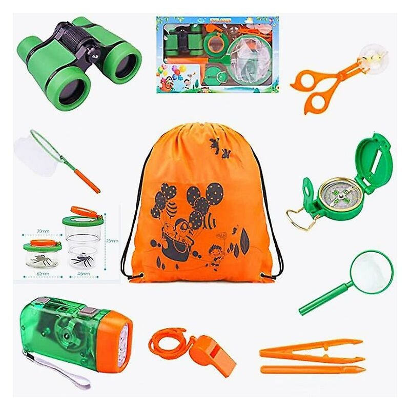 Paquete de 10 niños al aire libre Explorer Kit-Kids Adventure Kit juguetes divertidos juguetes educativos juguetes de regalo para niños de 6-10 años de edad niñas