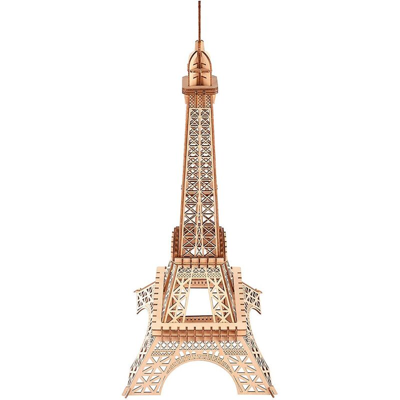 Rompecabezas de madera 3d de la Torre Eiffel para niños y adultos, 23 pulgadas (58 cm), bloques de construcción de rompecabezas ensamblados