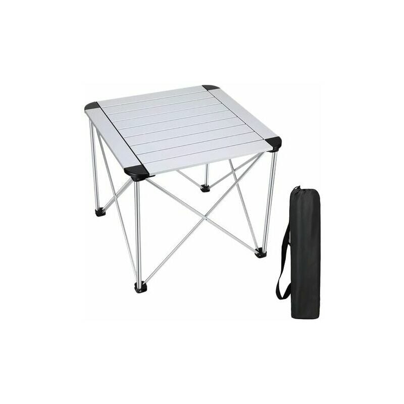 Mesa de camping de aluminio, plegable, mesa plegable, mesa de jardín, mesa de trabajo, mesa de balcón, mesa plegable de camping plegable, mesa de viaje portátil, mesa auxiliar para jardín, terraza, ca