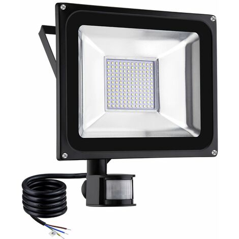 síndrome toque Decano Reflector LED, con sensor Foco LED de 100 W, con sensor de movimiento,  lámpara LED blanca