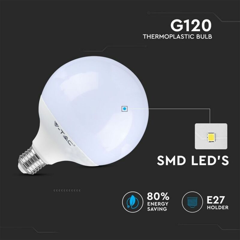 V-TAC LED-Glühbirne E27 13W G120 6400K Dimmbar